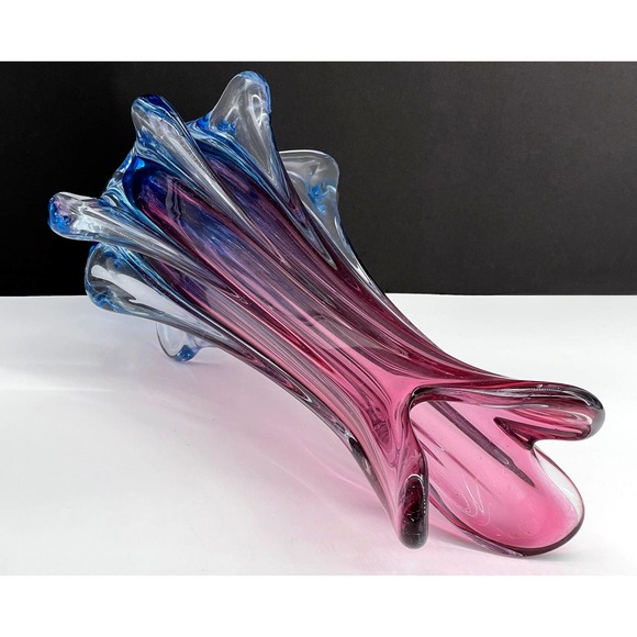 Mid Century Murano Glass Vase by Fratelli Toso 'Made in Italy' 1950s - Picture 2 of 8